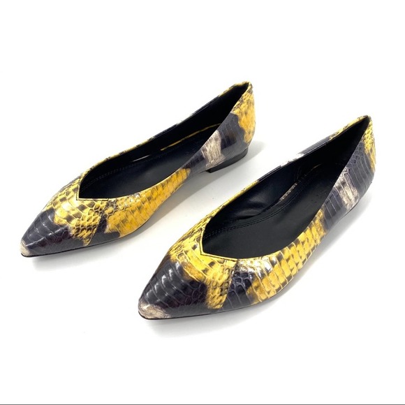 Sandro Ambra Leather Ballerina Pointed Flats - Picture 1 of 12